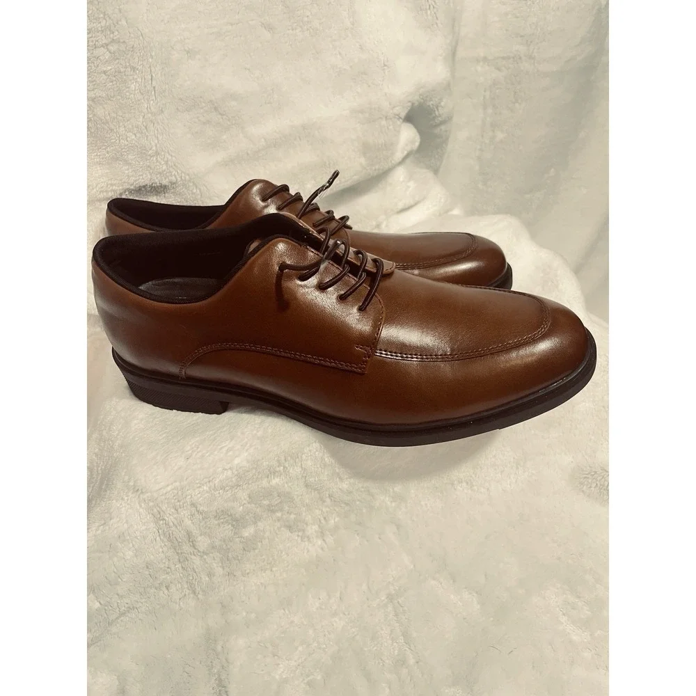 Alfani Quincy Men's Dress Shoes Brown Leather Oxford Size 8M NWNT